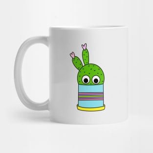 Cute Cactus Design #210: Beaver Tail Cactus In Cute Pot Mug